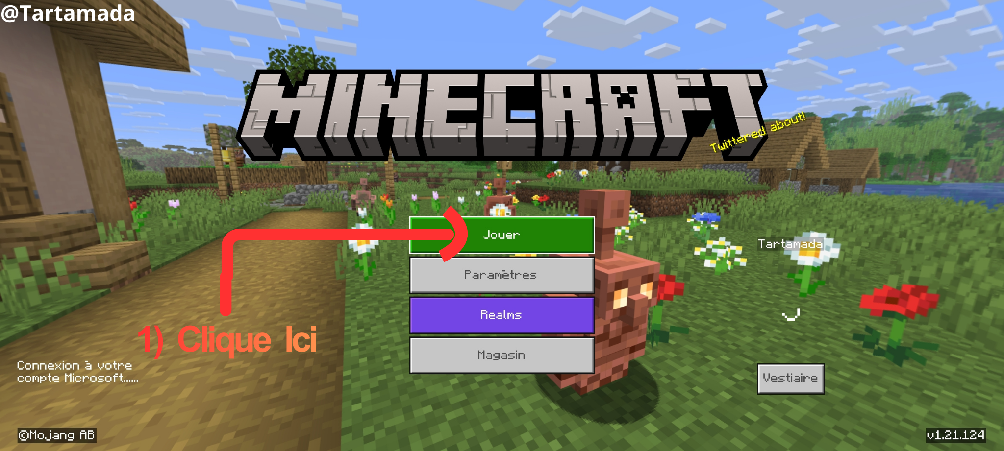 Étape 1 - Menu Serveurs Minecraft Bedrock